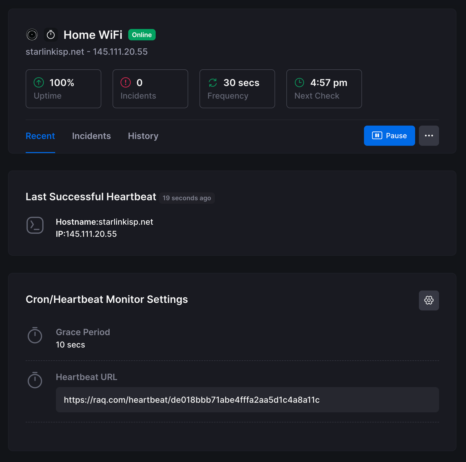 Heartbeat Monitor Active
