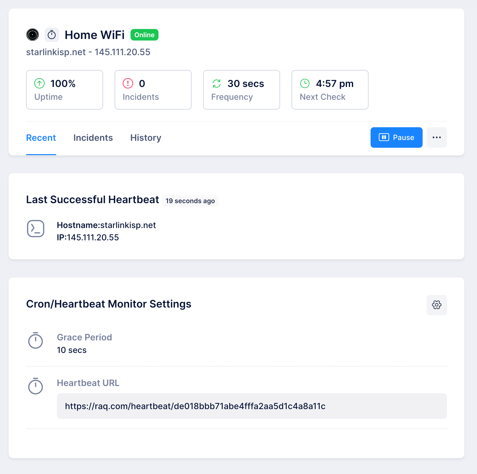 Heartbeat Monitor Active